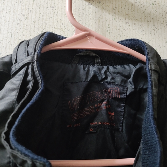 Thunderbird coupe Black Windbreaker with Ribbed Collar and Zipper Closure - Picture 3 of 13